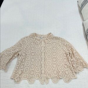 Chic Cream Lace Cardigan